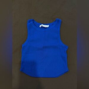 Zara Kids Bright Blue Ribbed Tank